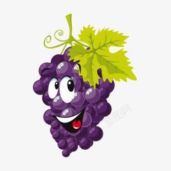 葡萄表情卡通可爱水果高清图片
