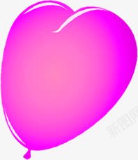 紫色爱心气球png免抠素材_新图网 https://ixintu.com 图片 气球 爱心 紫色