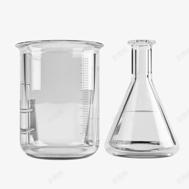 烧杯锥形瓶png免抠素材_新图网 https://ixintu.com 化学 实验仪器 烧杯 锥形瓶