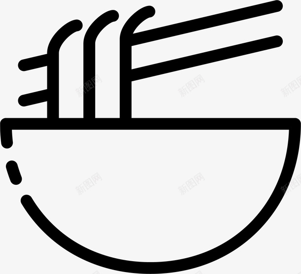 中式面条图标png_新图网 https://ixintu.com 卡通有趣 矢量图案 筷子 装饰图 设计图 面条