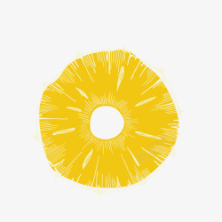 菠萝装饰黄色切片菠萝高清图片