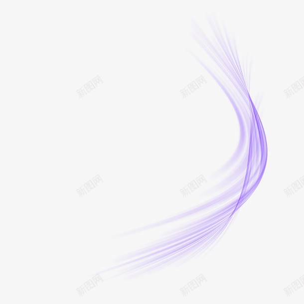 紫色清新曲线线条效果元素png免抠素材_新图网 https://ixintu.com 免抠PNG 效果元素 曲线 清新 紫色 线条