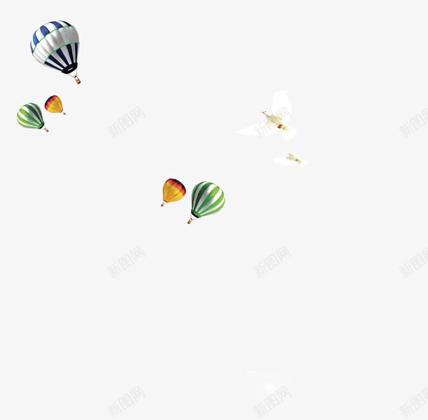 招聘海报气球装饰png免抠素材_新图网 https://ixintu.com 彩色 招聘 招聘海报素材 气球 鸽子