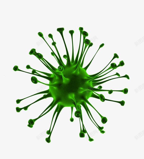 细菌真菌png免抠素材_新图网 https://ixintu.com 3D 生物 细胞 绿色