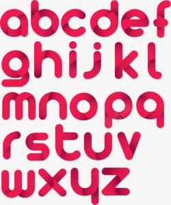 字母加数字合集红色渐变英文字母高清图片