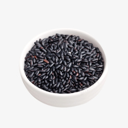 农家自产黑香米大米素材