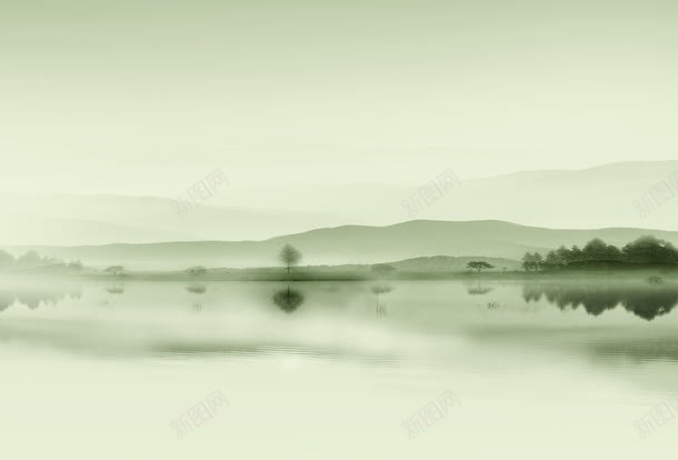 绿色山水风景png免抠素材_新图网 https://ixintu.com 山水 绿色 风景
