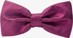 UOOHE紫红色条纹丝绸领结高清图片