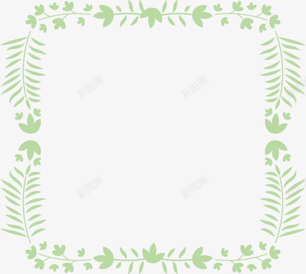 绿色春季草藤框架png免抠素材_新图网 https://ixintu.com 春天 春季 春日 树藤 植物 自然 草藤 边框纹理