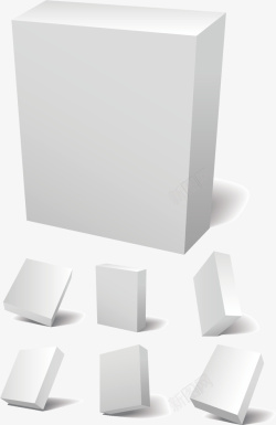 白色长方体散落的纸屑矢量图高清图片