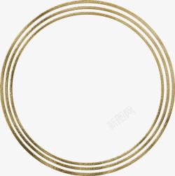 金色水稻圆框金色圆环高清图片