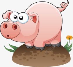 漫画猪粉色猪高清图片