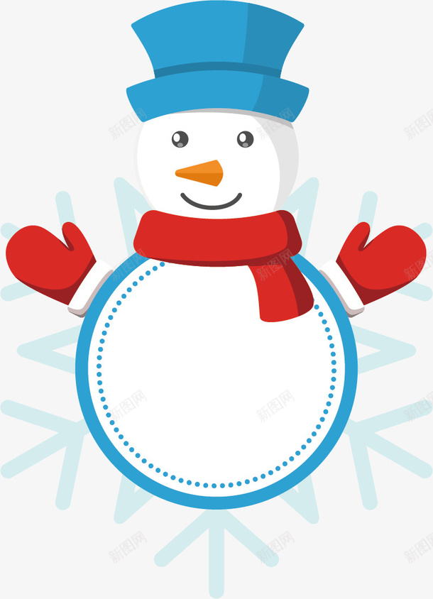 圣诞雪人标签1矢量图ai免抠素材_新图网 https://ixintu.com 圣诞 标签 雪人 矢量图