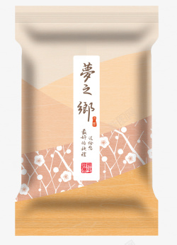 花朵袋子日式风格唯美的食品包装袋子高清图片