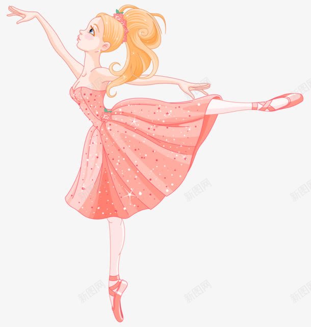 卡通芭蕾舞png免抠素材_新图网 https://ixintu.com 热情奔放 热情活泼 舞动身心 舞蹈 跳舞