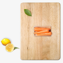 案板实木案板胡萝卜柠檬高清图片