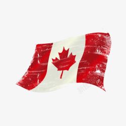 水彩加拿大国旗素材
