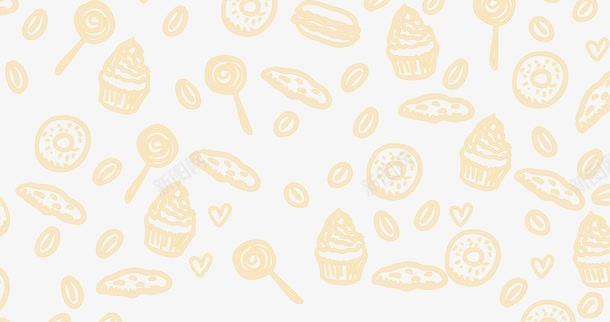 美食图案底纹png免抠素材_新图网 https://ixintu.com 棒棒糖 热狗 甜甜圈 美食 蛋糕