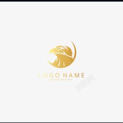 鹰卫浴logo高档金色商标图标高清图片