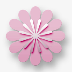 粉红色立体雕花春季新品图案素材