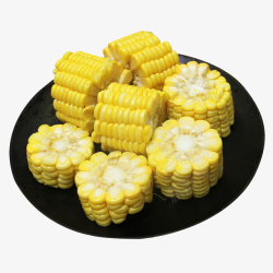 玉米装盘玉米块火锅配料图标高清图片