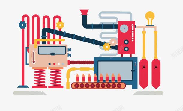 车间生产流水线png免抠素材_新图网 https://ixintu.com 工厂生产 工厂车间 彩色机器 车间流水线 适量