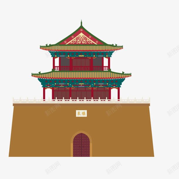 古代城楼建筑png免抠素材_新图网 https://ixintu.com 古代 城楼 城门建筑