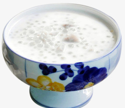 甜品碗甜蜜下午茶椰汁香芋西米露高清图片