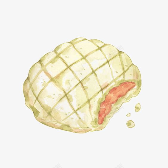 手绘甜点png免抠素材_新图网 https://ixintu.com 卡通 手绘 插画 港式菠萝包 烘焙 美食 菠萝包 面包