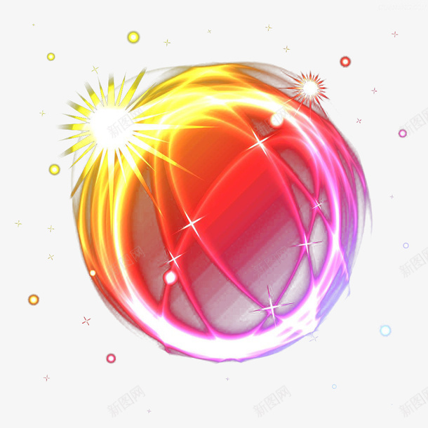 彩色发光圆球png免抠素材_新图网 https://ixintu.com 光圈 发光 发光圈 圆球 彩色 效果素材 渐变 炫彩