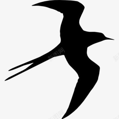燕子飞的剪影图标图标