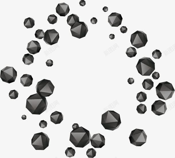 水晶球面环绕png免抠素材_新图网 https://ixintu.com 几何体 水晶球面 环状 环绕 设计背景
