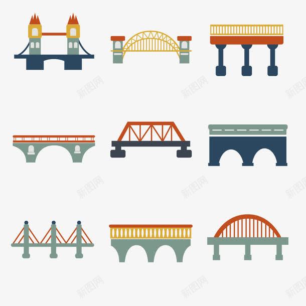 卡通大桥png免抠素材_新图网 https://ixintu.com 城市 建筑 桥梁