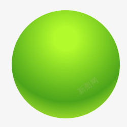 绿色立体圆形圆点手绘绿色创意球体矢量图高清图片