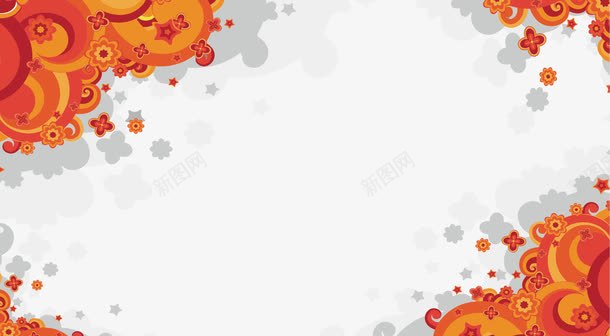 橙色花纹线条png免抠素材_新图网 https://ixintu.com 名片背景图 方块 橙色 花纹 花纹矢量图