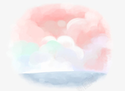 梦幻背景粉色水彩梦幻云朵矢量图高清图片