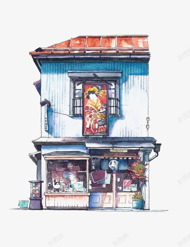 街景建筑物png免抠素材_新图网 https://ixintu.com 商铺 日系 杂货铺 海报装饰 潮流元素