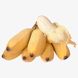 苹果蕉一串黄色小清新淘宝小米蕉水果免高清图片