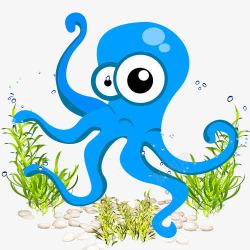 可爱的章鱼图片章鱼卡通海洋生物海洋世界高清图片