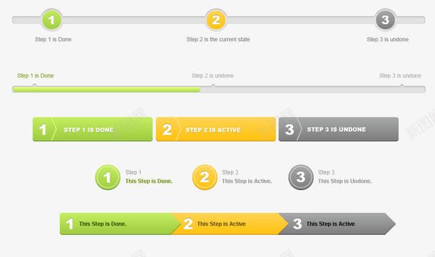 UI进度条跟踪栏图标png_新图网 https://ixintu.com UI 图标 按钮 控件 步骤