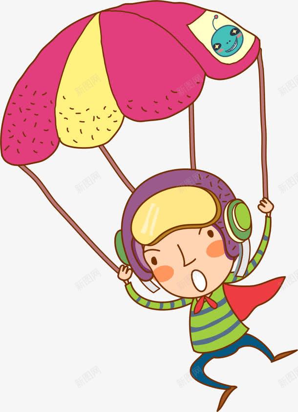 热气球男孩png免抠素材_新图网 https://ixintu.com AI 卡通 可爱 天空 手绘 氢气球 热气球 男孩 跳伞 飞翔