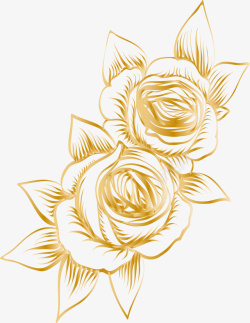 质感编织花创意金色花朵矢量图高清图片