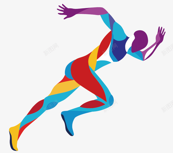 彩色几何曲线跑步男人psd免抠素材_新图网 https://ixintu.com 人体抽象 体育人物 几何 奔向终点 彩色几何男人 彩色跑步人物 抽象多彩 炫彩运动员 跑步logo 运动会 运动员