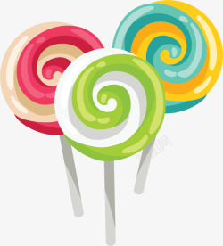 螺旋糖果彩色条纹儿童节棒棒糖矢量图高清图片
