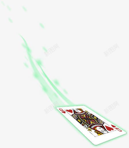 扑克牌炫光png免抠素材_新图网 https://ixintu.com 光效 炫光 绿色 装饰