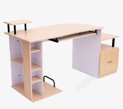 学生卧室木质电脑桌素材