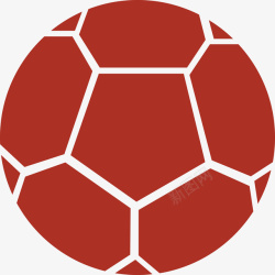体育团队徽章设计红色足球高清图片