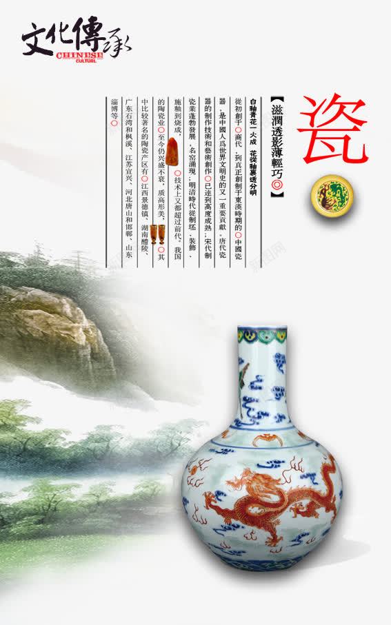 传统文化瓷png免抠素材_新图网 https://ixintu.com 三联 传承与创新 传统文化 全景网 山水 文化传承 瓷 瓷器 设计宝盒 设计达人 青花瓷