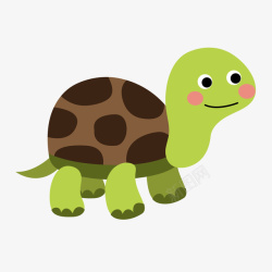 绿色乌龟卡通可爱绿色的乌龟矢量图高清图片