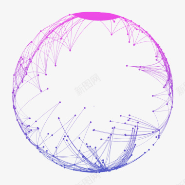 紫色渐变创意网格球体图标图标